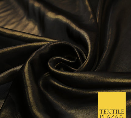 36 COLOURS - Fine Silky Metallic Foil Shimmer Satin Georgette Dress Fabric Drape