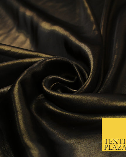 36 COLOURS - Fine Silky Metallic Foil Shimmer Satin Georgette Dress Fabric Drape