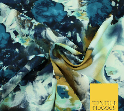 Mix Floral Animal Abstract Printed Fine Crepe Polyester Summer Dress Fabric 58"