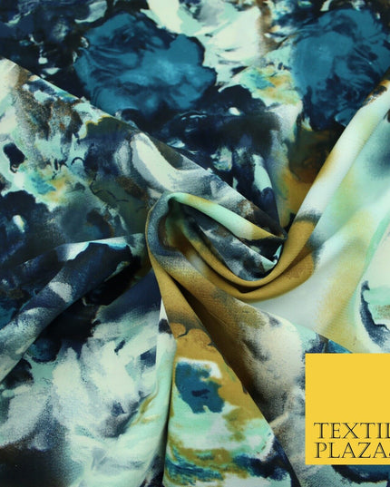 Mix Floral Animal Abstract Printed Fine Crepe Polyester Summer Dress Fabric 58"