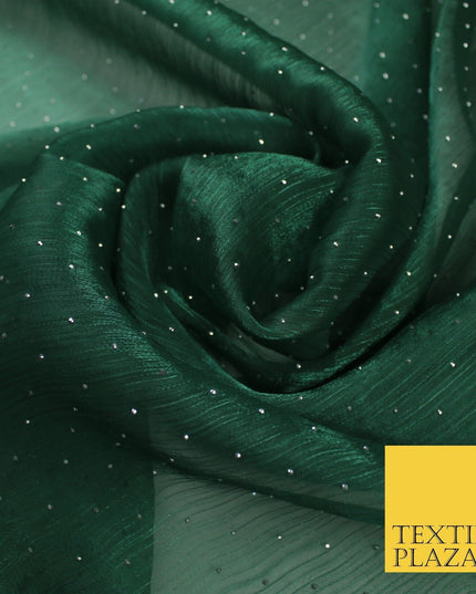 13 COLOURS Premium Dew Drop Crush Organza Bridal Wedding Dance Dress Fabric 57"