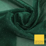13 COLOURS Premium Dew Drop Crush Organza Bridal Wedding Dance Dress Fabric 57"