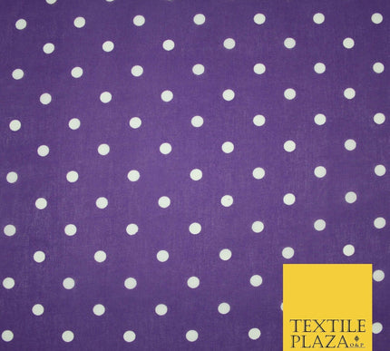 1CM Spotted Polka Dot Printed Poly Cotton Fabric Polycotton Craft Mask 6 COLOURS