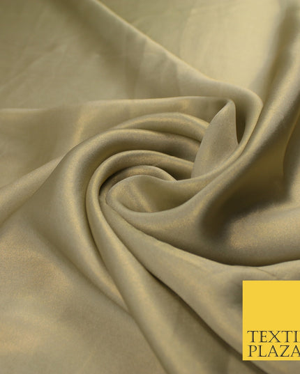 36 COLOURS - Fine Silky Metallic Foil Shimmer Satin Georgette Dress Fabric Drape