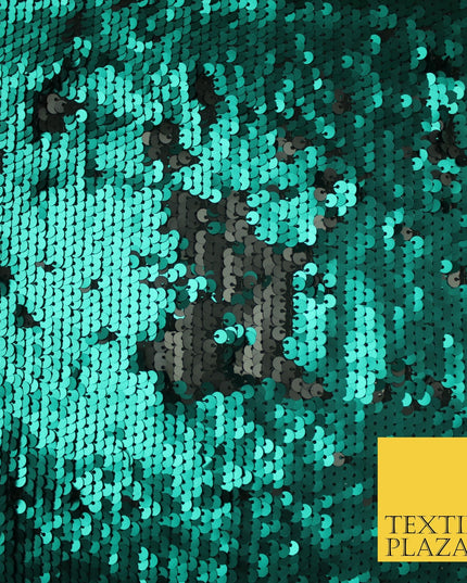 3 COLOURS Reversible Soft MATT MERMAID SEQUIN Fabric 2 Colour Way Changing Lycra