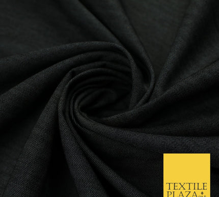 Black Ice Blue 100% Cotton Denim Fabric Dress Shirt Material 58" 10425