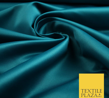 46 COLOURS Premium Plain Smooth Heavy Matt Duchess Bridal Satin Fabric Dress 60"