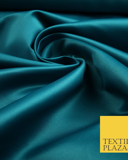 46 COLOURS Premium Plain Smooth Heavy Matt Duchess Bridal Satin Fabric Dress 60"