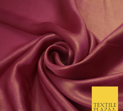 36 COLOURS - Fine Silky Metallic Foil Shimmer Satin Georgette Dress Fabric Drape