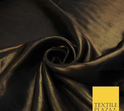 36 COLOURS - Fine Silky Metallic Foil Shimmer Satin Georgette Dress Fabric Drape