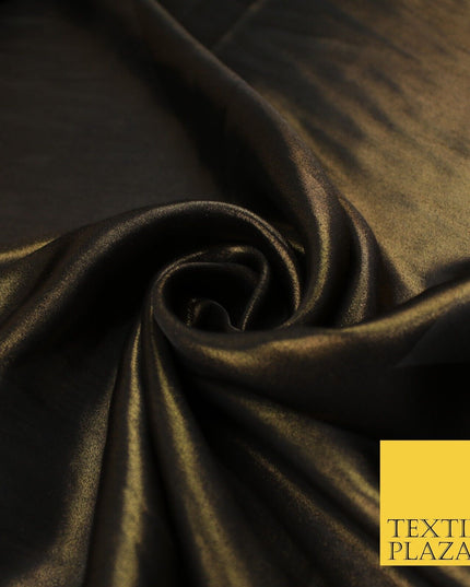 36 COLOURS - Fine Silky Metallic Foil Shimmer Satin Georgette Dress Fabric Drape