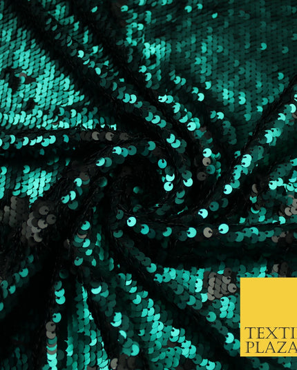 3 COLOURS Reversible Soft MATT MERMAID SEQUIN Fabric 2 Colour Way Changing Lycra