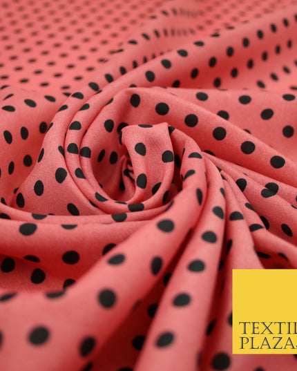 5mm Small Polka Dot Spot Printed Crepe Spotted Dotted Polyester Dress Fabric 58"