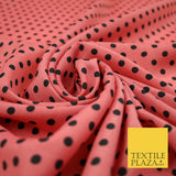 5mm Small Polka Dot Spot Printed Crepe Spotted Dotted Polyester Dress Fabric 58"