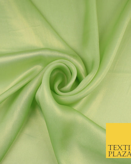 36 COLOURS - Fine Silky Metallic Foil Shimmer Satin Georgette Dress Fabric Drape