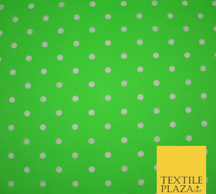 1CM Spotted Polka Dot Printed Poly Cotton Fabric Polycotton Craft Mask 6 COLOURS