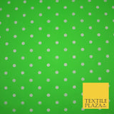 1CM Spotted Polka Dot Printed Poly Cotton Fabric Polycotton Craft Mask 6 COLOURS