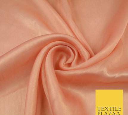36 COLOURS - Fine Silky Metallic Foil Shimmer Satin Georgette Dress Fabric Drape