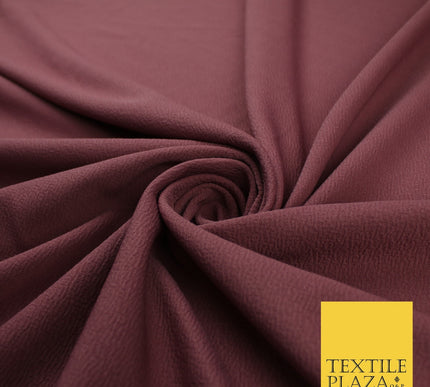 Sage Green / Rose Pink Premium Plain Bubble Crepe Dress Fabric 58"