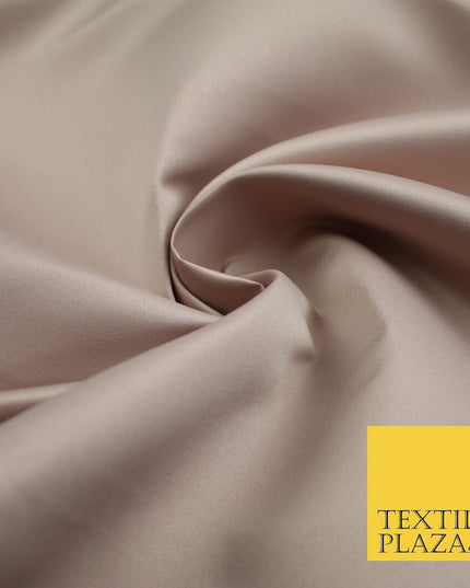 46 COLOURS Premium Plain Smooth Heavy Matt Duchess Bridal Satin Fabric Dress 60"