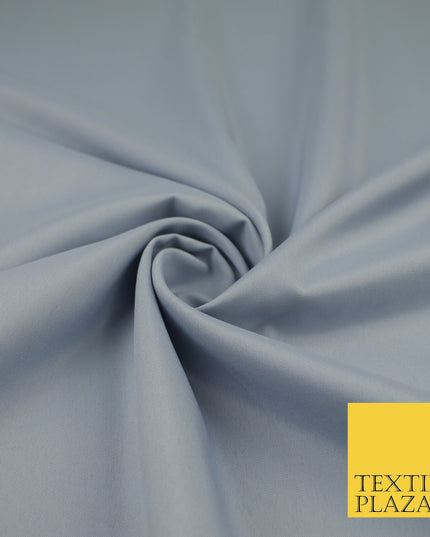 16 COLOURS - Plain Soft Smooth Crisp 100% Polyester Dress Fabric Suiting Craft