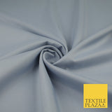 16 COLOURS - Plain Soft Smooth Crisp 100% Polyester Dress Fabric Suiting Craft