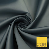 46 COLOURS Premium Plain Smooth Heavy Matt Duchess Bridal Satin Fabric Dress 60"