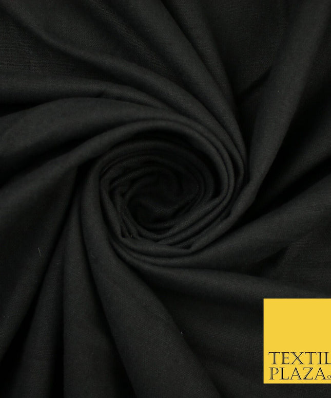 OVER 20 COLOURS - Plain Soft LINEN LOOK 100% Polyester Fabric Dress Craft 54"