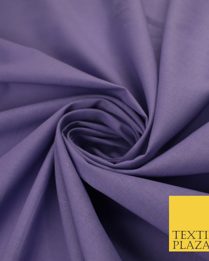 30 COLOURS - Plain Smooth Cotton Square Soft Fabric Dress Material Decor 56"