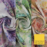 Luxury Ivory Floral Watercolour Stretch Floral Jacquard Dress Fabric