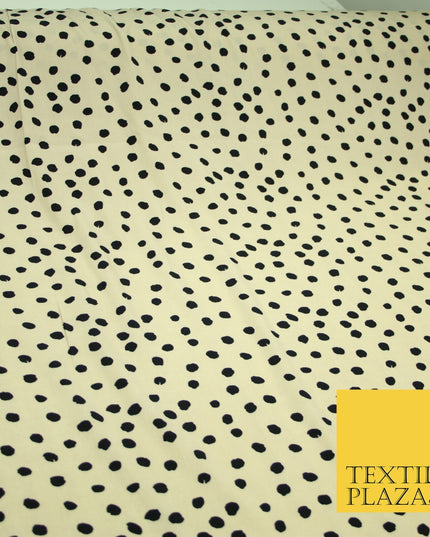 5mm Small Polka Dot Spot Printed Crepe Spotted Dotted Polyester Dress Fabric 58"