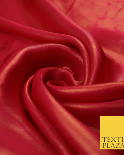 36 COLOURS - Fine Silky Metallic Foil Shimmer Satin Georgette Dress Fabric Drape