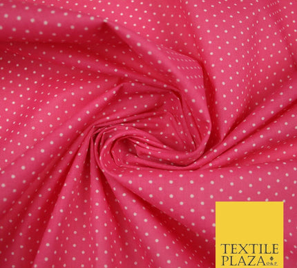 Spotted Polka PIN DOT Printed Poly Cotton Fabric Polycotton Dress Mask 6 COLOURS