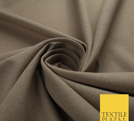 OVER 20 COLOURS - Plain Soft LINEN LOOK 100% Polyester Fabric Dress Craft 54"