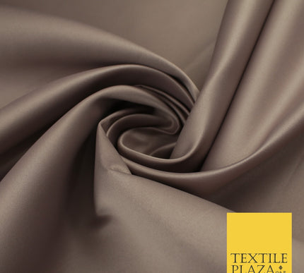 46 COLOURS Premium Plain Smooth Heavy Matt Duchess Bridal Satin Fabric Dress 60"