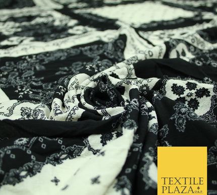 Premium Abstract Animal Mosaic Retro Printed Bubble Crepe Dress Fabric 58" 147cm