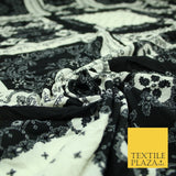 Premium Abstract Animal Mosaic Retro Printed Bubble Crepe Dress Fabric 58" 147cm