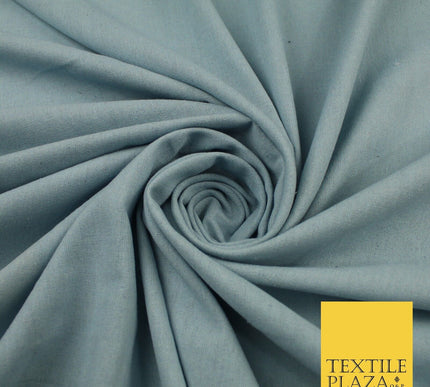 OVER 20 COLOURS - Plain Soft LINEN LOOK 100% Polyester Fabric Dress Craft 54"