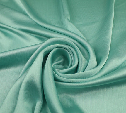 OVER 20 COLOURS - Premium Plain Dyed Yoryu Satin Crinkle Effect Dress Fabric 59″