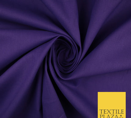 30 COLOURS - Plain Smooth Cotton Square Soft Fabric Dress Material Decor 56"