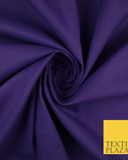 30 COLOURS - Plain Smooth Cotton Square Soft Fabric Dress Material Decor 56"