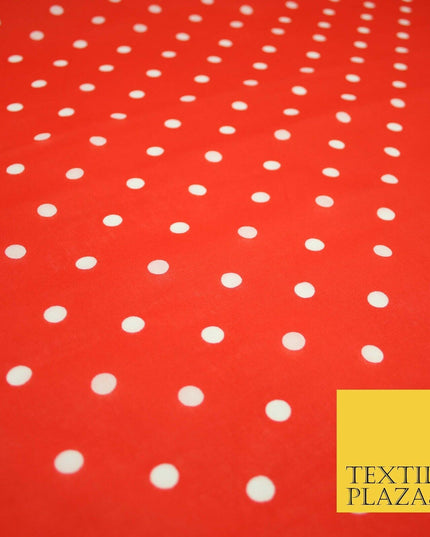 1CM Spotted Polka Dot Printed Poly Cotton Fabric Polycotton Craft Mask 6 COLOURS