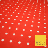 1CM Spotted Polka Dot Printed Poly Cotton Fabric Polycotton Craft Mask 6 COLOURS