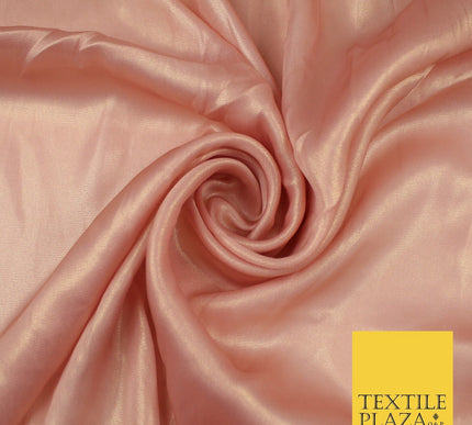 36 COLOURS - Fine Silky Metallic Foil Shimmer Satin Georgette Dress Fabric Drape