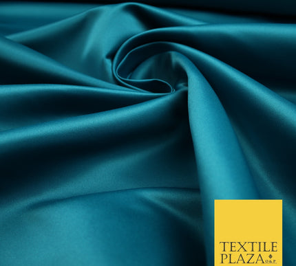 46 COLOURS Premium Plain Smooth Heavy Matt Duchess Bridal Satin Fabric Dress 60"