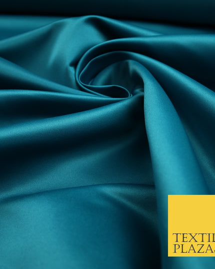 46 COLOURS Premium Plain Smooth Heavy Matt Duchess Bridal Satin Fabric Dress 60"