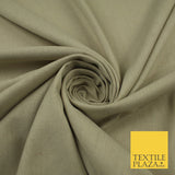 OVER 20 COLOURS - Plain Soft LINEN LOOK 100% Polyester Fabric Dress Craft 54"