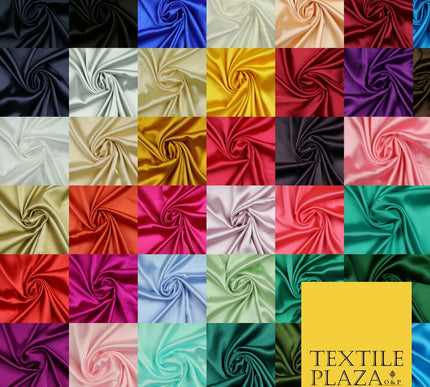 OVER 40 COLOURS Silky Smooth Lightweight Charmeuse Satin Dress Fabric Bridal