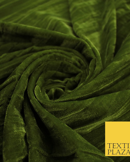 8 COLOURS - Pleated Soft Micro Velvet Fabric Dress Craft Material 45" Wide