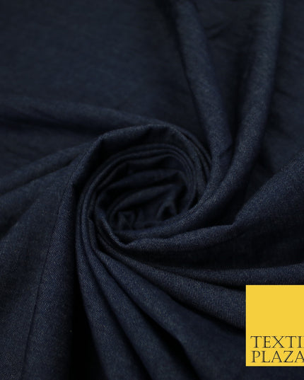 Denim Blue 100% Cotton Denim Fabric Dress Shirt Material 59" 10427